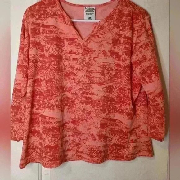 2 FOR 25$ COLUMBIA 3/4 sleeve v-neck shirt - (#398) - Picture 1 of 7